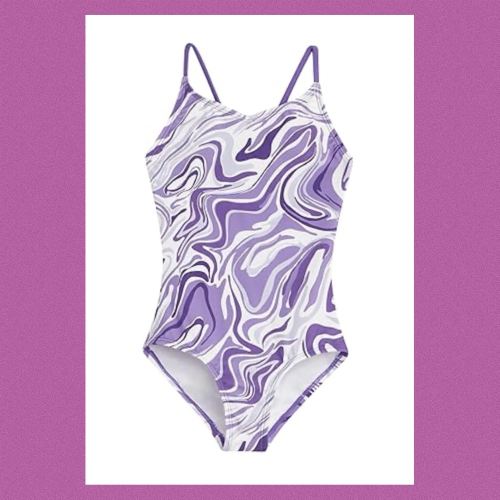 Purple little girl swimsuit. 10